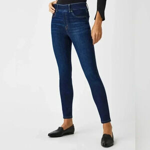 Spanx Skinny Jeans Pull On Stretchy Ankle Blue Women’s L